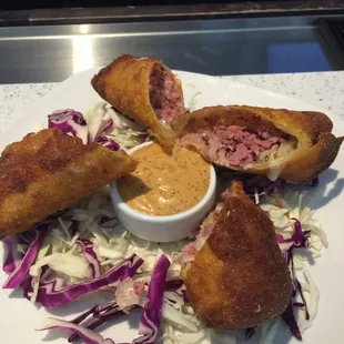 Reuben Spring Rolls
