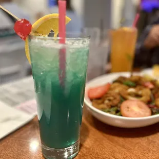 Blue peach margarita