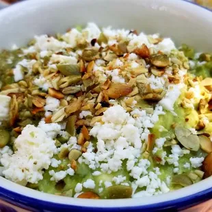 a bowl of rice and vegetables