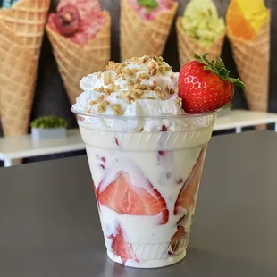 Fresas con creama