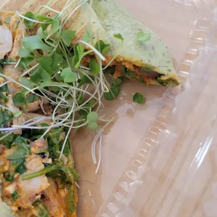 Mediterranean chicken wrap