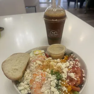 Asian salad 
Power juice with maca