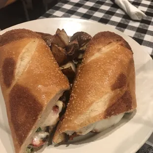 Portobello mushroom sandwich