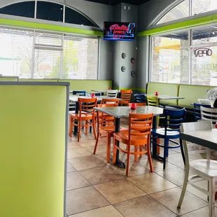 a view of the dining area