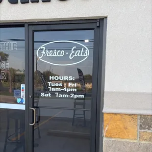 Front door &amp; hours