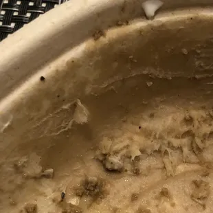 The paper bowl that shouldn't be used for hot meats.