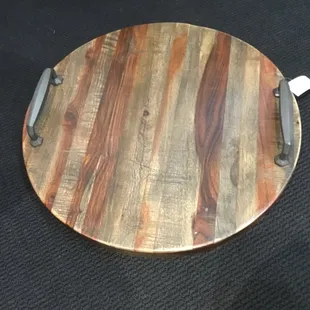 Great rustic tray with handles!