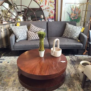 It's a Futon! And the table swivels!!