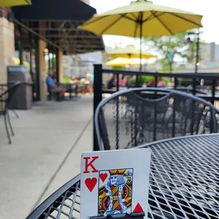 They bring your food to your table after you order at the counter.