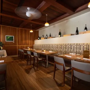 interior, sushi and sashimi