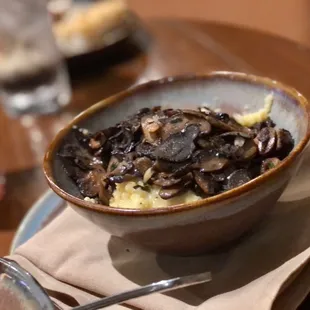 Polenta with Mushrooms and Black Truffle