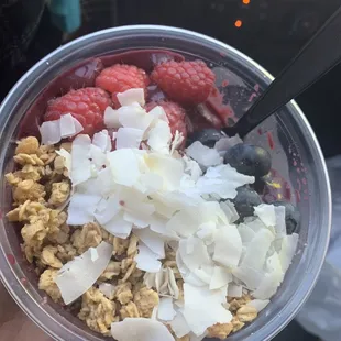 Açaí bowl!! This place has my favorite bowls! They're delicious and affordable!!