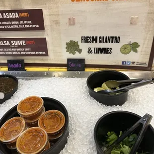 a variety of food items