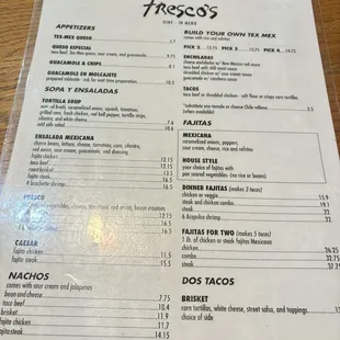 Menu front