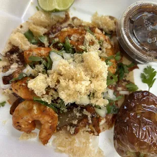 Al pastor shrimp quesataco