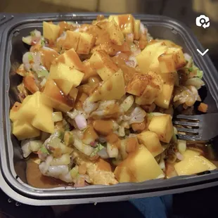 Ceviche con mango