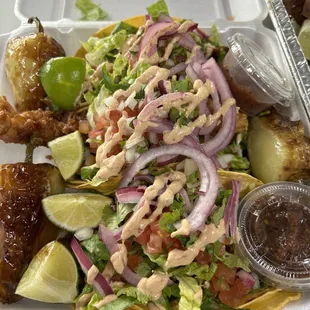 Shrimp and fish tacos
