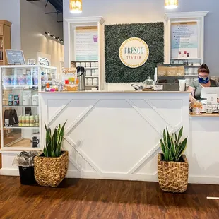 the front desk and counter