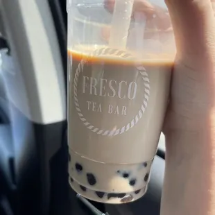 Black tea+Whole milk+Brown sugar boba