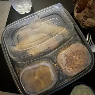 To-go order: Brisket Taquito Dinner