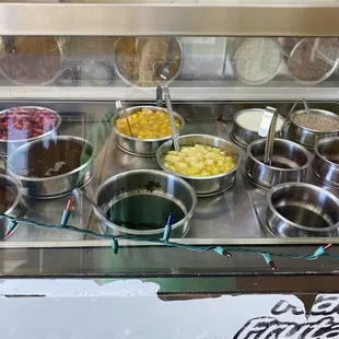 various bowls of ice cream
