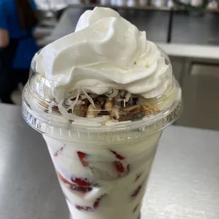 strawberries and whipped cream