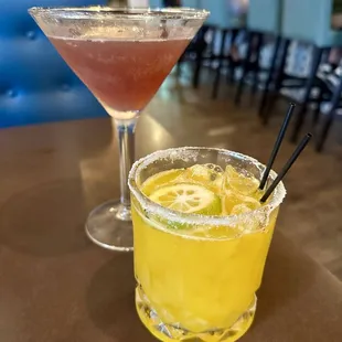 Blackberry Martini &amp; Mango Habanero Margarita