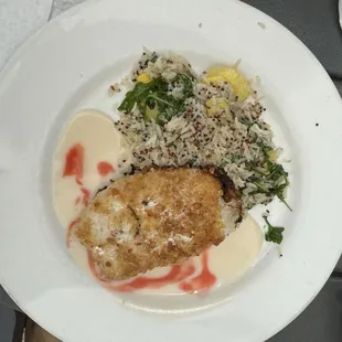 Macadamia Nut Crusted Grouper $29.95