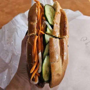 Grilled pork banh mi ($8.95)