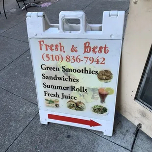 Standing sign