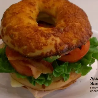 Asiago Bagel Club Sandwich