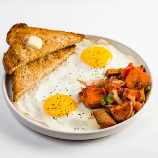 a bowl of breakfast food