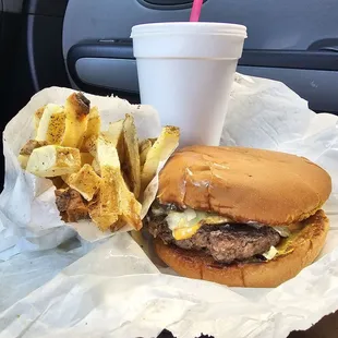 meaty burger special $14