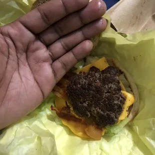My Burger that I paid $10 for smh