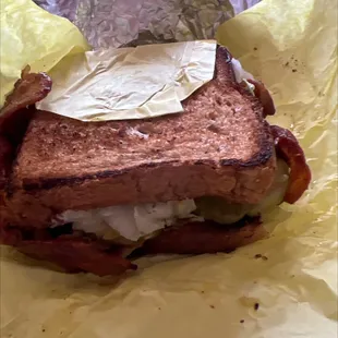 Bacon and egg sandwich
