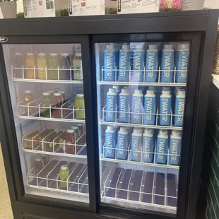 You pick your juices out of here. I also love this brand of water too