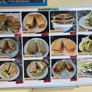 Sandwich menu 2