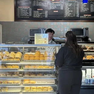 menu + bagels
