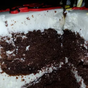 the inside of a cake