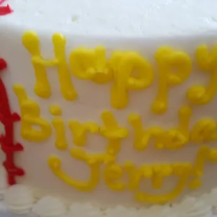 a birthday cake