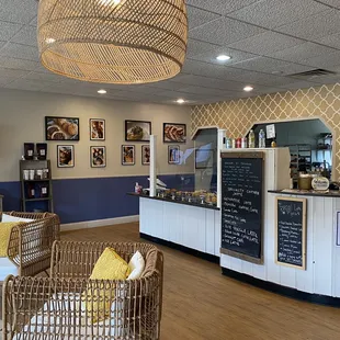 the interior of the cafe
