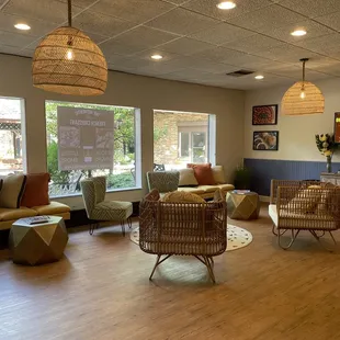 the lounge area