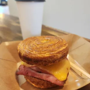 Ham and cheese croissant