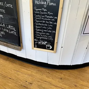 Holiday menu