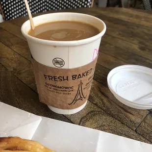 Decaf Americano with some creamer, DELICIOUS