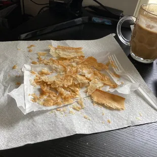 So this is how dry the tart was. And the crust had no taste no sweet no butter nothing!  I don't know who taught this person to cook.