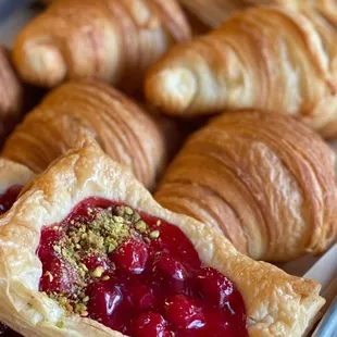 Cherry Tart/Plain Croissantt