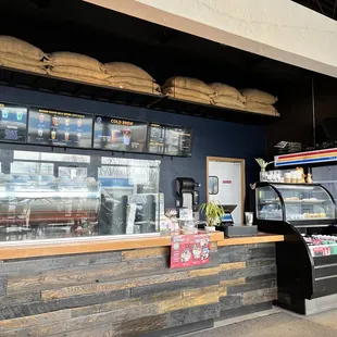 Menu and counter to place your order