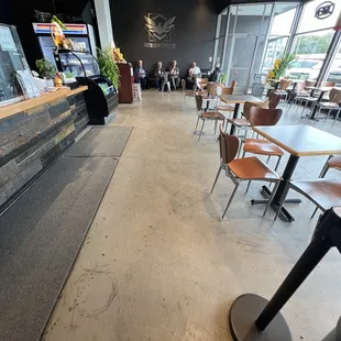 the interior of a coffee shop