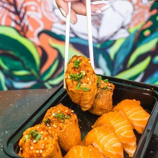 Salmon and Spicy Ahi Bombs